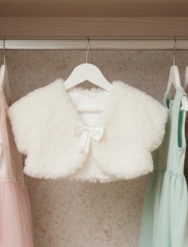 Baby girls cream faux fur - baby,