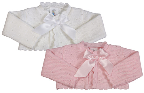 Baby girl bolero - cardigan, bow