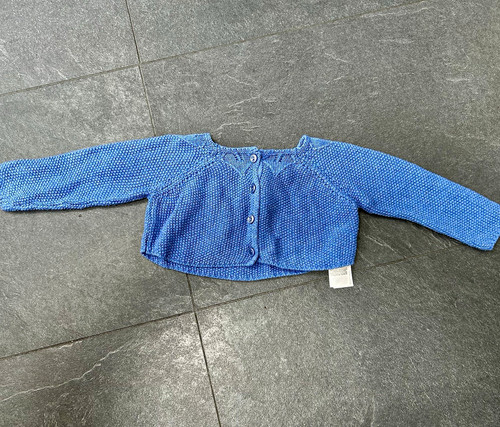 Baby girl blue knit cotton - m&s,