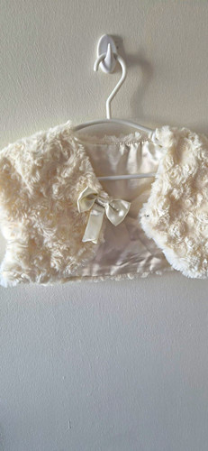 White girls faux fur lined - girls, tie