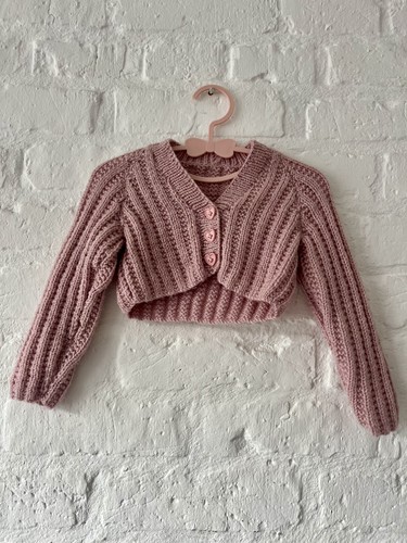 Baby girls dusty - pink, knit