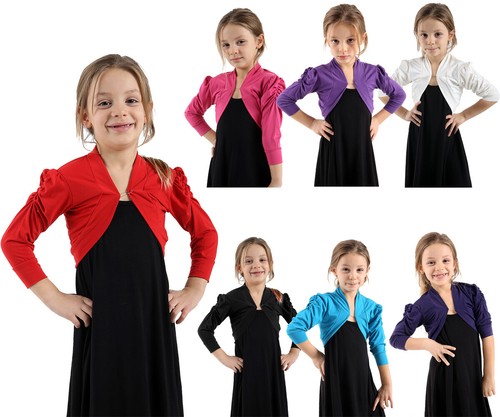 Girls ruched sleeve - ruched, bolero