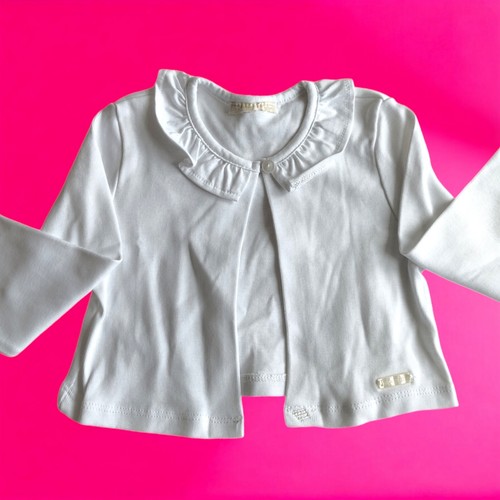 White baby boleros cotton - cotton, 12