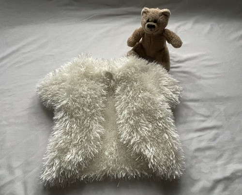 Hand knitted baby girls white