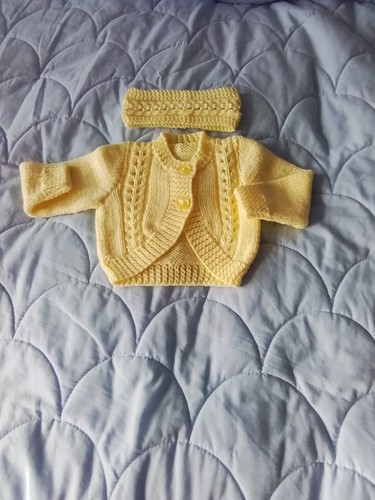 Hand knitted long - sleeve, lemon