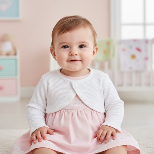 Baby girl ribbed bolero with - baby,