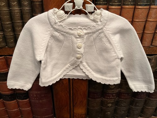 Baby girls white cotton knit - baby, girls'
