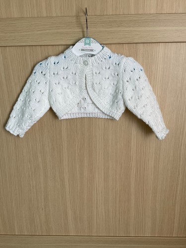 Baby girls white lacy bolero - girls,