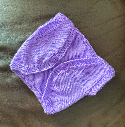 Lilac hand knitted - , bolero