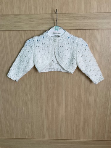 Baby girls white lacy bolero - baby,