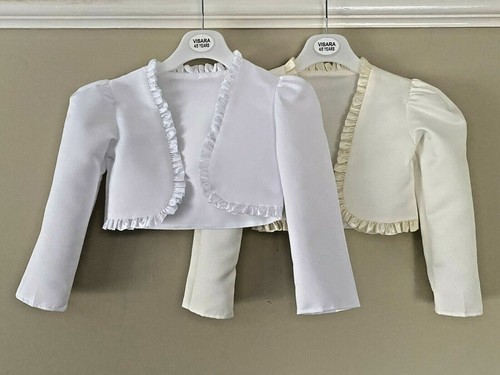 Baby girls satin bolero white - bolero,